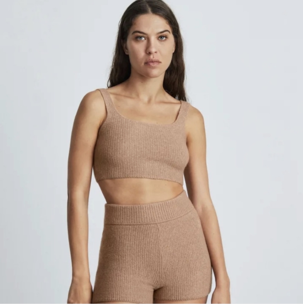 NWT Everlane The Cozy-Stretch Tank In Camel Size Medium
